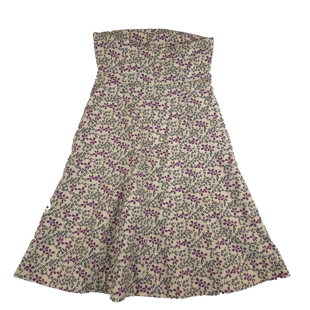 VTG Y2k Gap Strapless Tube Mini Dress Floral Stretch 6 Fairy Cottage - Picture 2 of 12